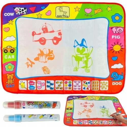 Mata Wodna Edukacyjna do Malowania i Rysowania 78x58 cm 2xpisak
