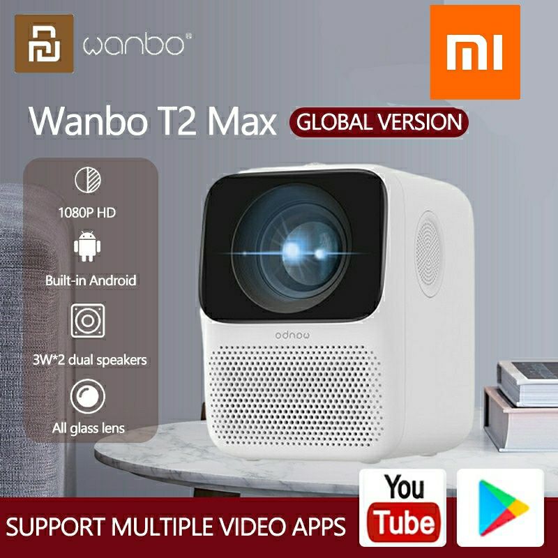 Проектор Xiaomi Wanbo T2 Max HDR телевизор samsung lg yamaha sony PS