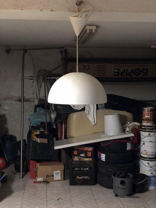 Candeeiro teto em chapa impecável