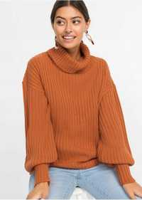 B.P.C sweter prążkowany z golfem oversize ^44/46