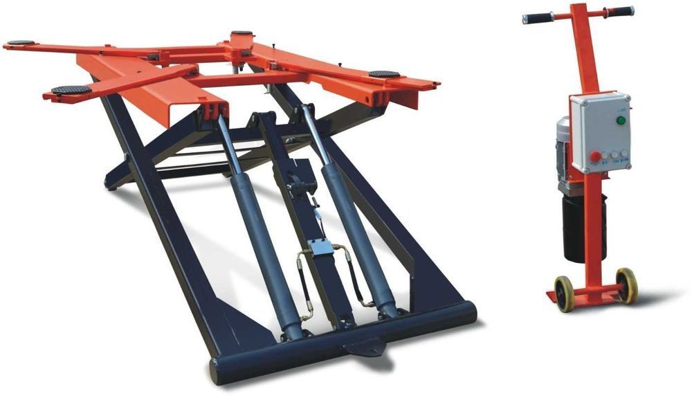 Podnośnik nożycowy mobilny automat 2,8T 1,45M regulowane łapy TM-GROUP