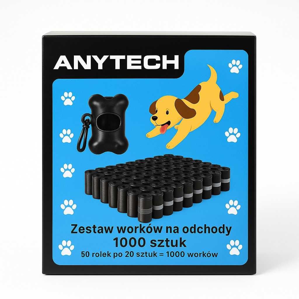 Worki Woreczki na Psie Odchody Kupy Psa Mocne Grube 1000 szt + ETUI