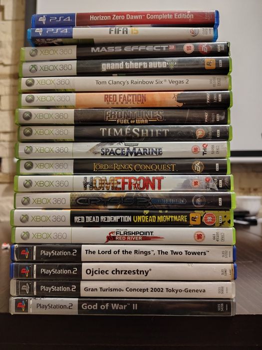 Gry na konsole - kolekcja PS2, xBox360, PS4. OPIS - zamiana