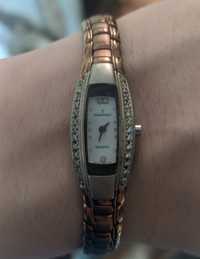 Женские кварцевые часы Romanson Швейцария позолота