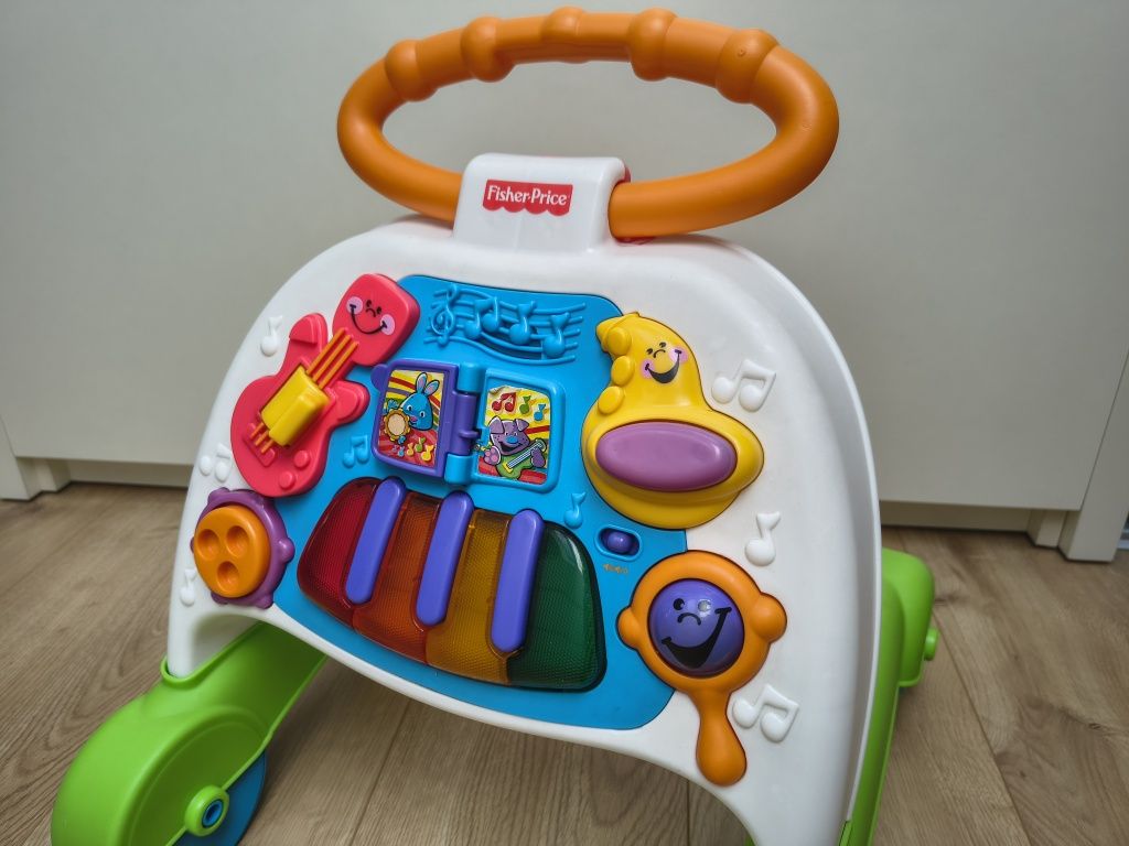 Fisher-Price Muzyczny Chodzik 2w1 P2744 pchacz tablica manipulacyjna