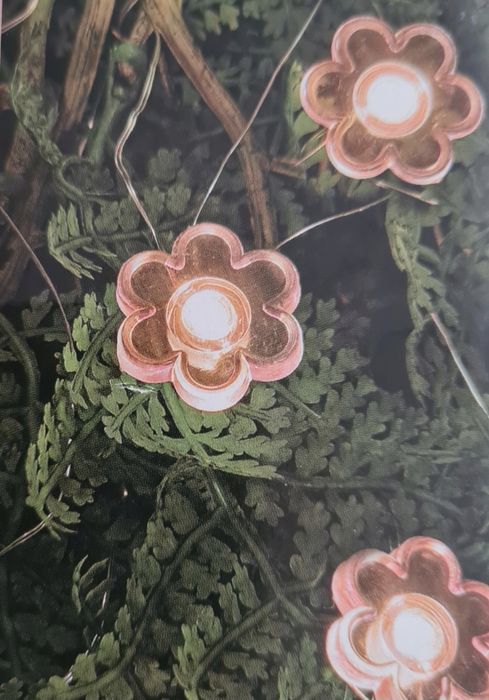 Lampki solarne Kwiaty ogrodowe 25 LED  5M Girlanda