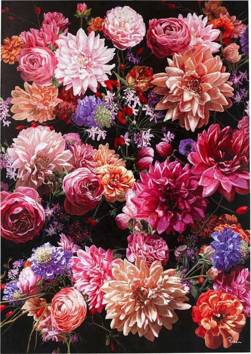 Obraz Kare Design Flower Bouquet 140x200 cm kolorowy, kwiaty