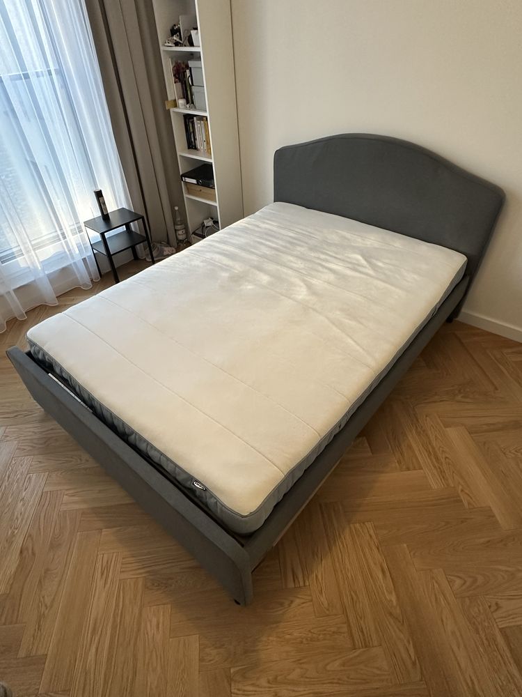 Tapicerowane łóżko Hauga 140x200 IKEA