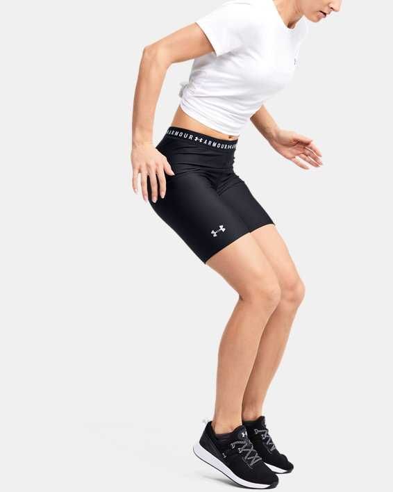 Under Armore Women's HeatGear Middy 5 Inch shorts компресионые шорты