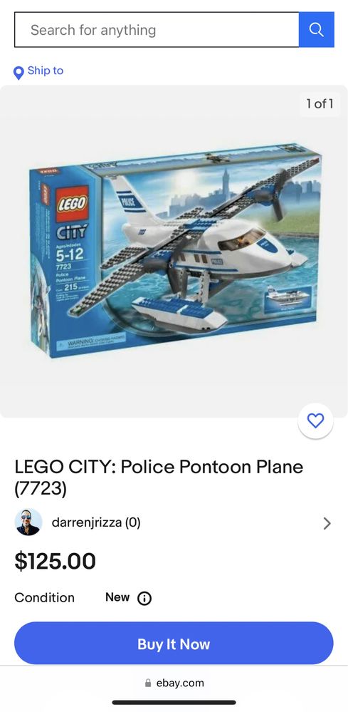 Lego city 7723 поліцейський літак