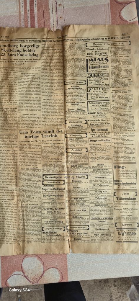 Gazeta z 1940 Dania