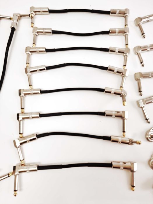 22 cabos de ligação para pedais de guitarra, baixo e sintetizadores