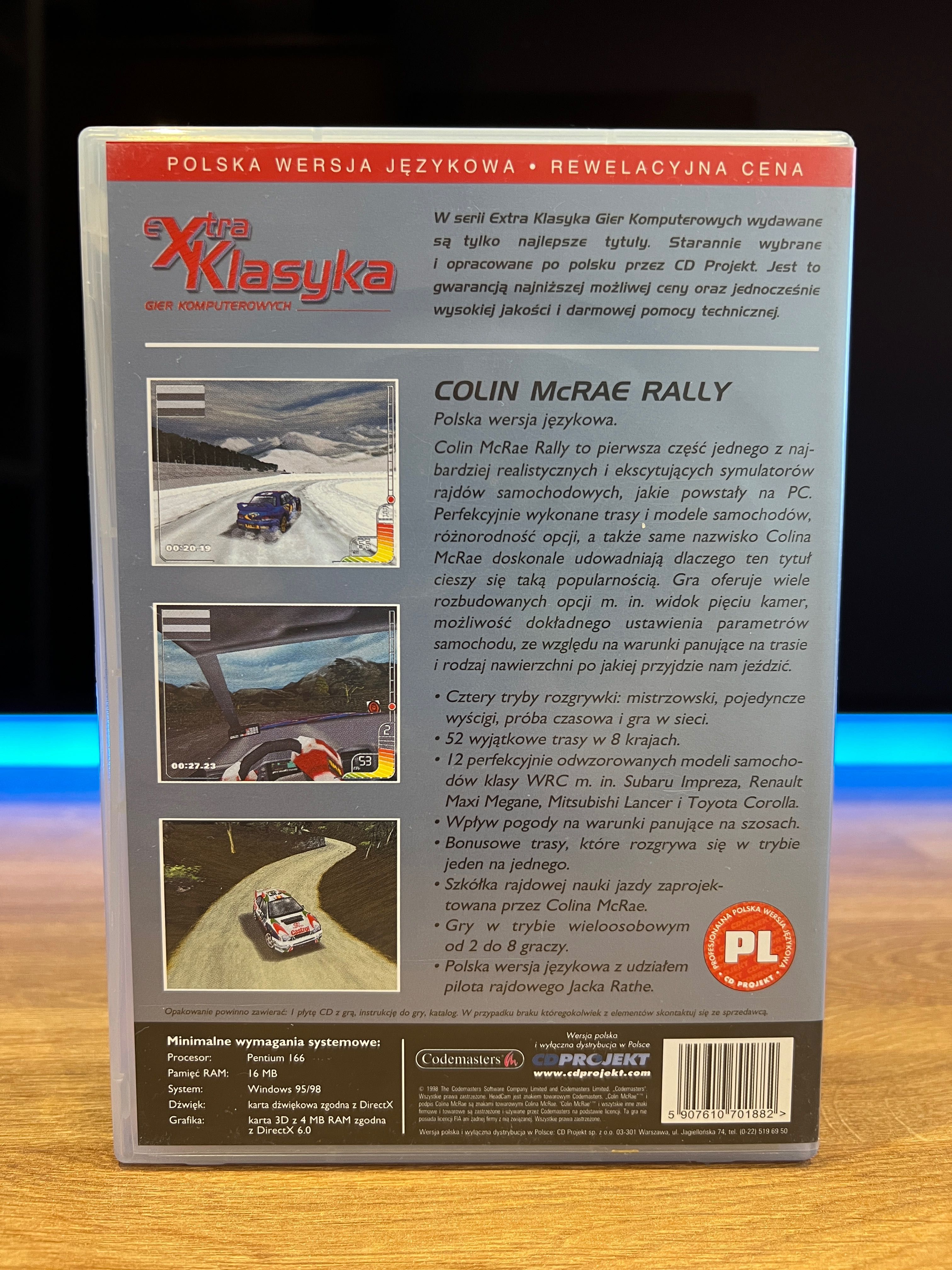 Colin McRae Rally 1 (PC PL 1998) BOX polskie wydanie eXtra Klasyka