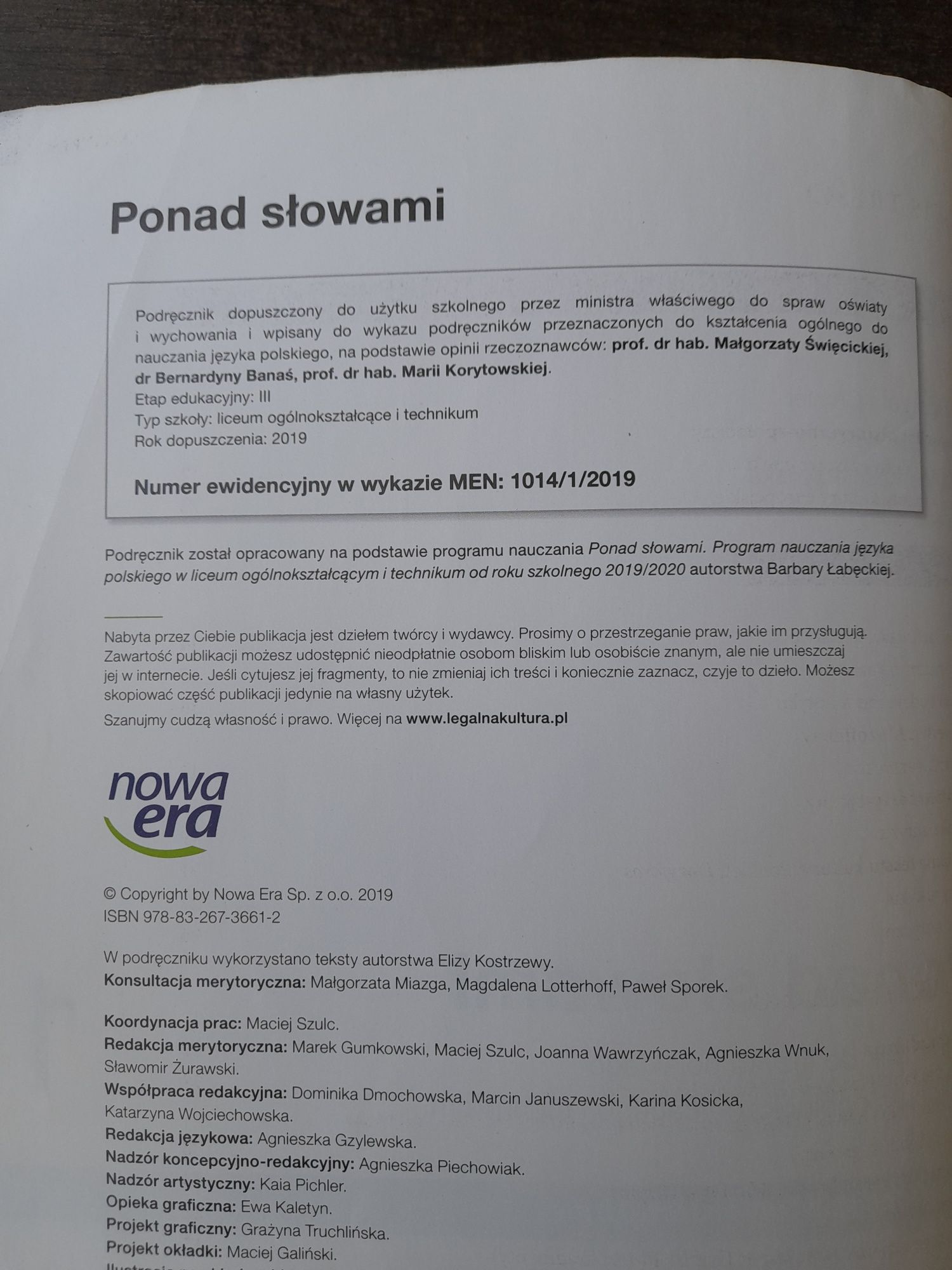 Ponad słowami 1 cz.1 Nowa era