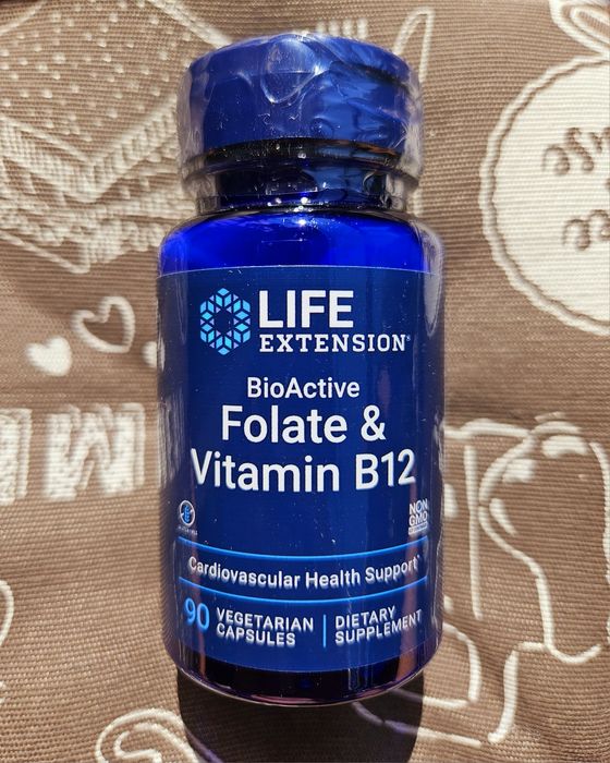 Life Extension фолат і вітамін B12 біоактивні витамин метил в12 90 шт