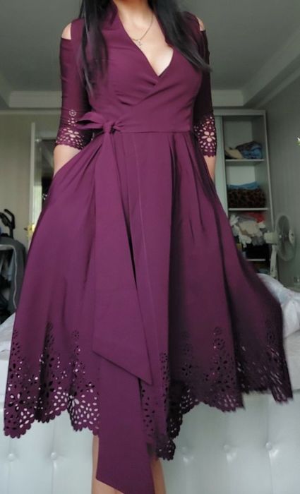 Сукня вечірня бордо