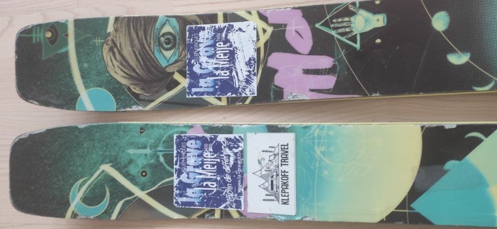 Лыжи Deathwish Moment с креплениями, отличное состояние