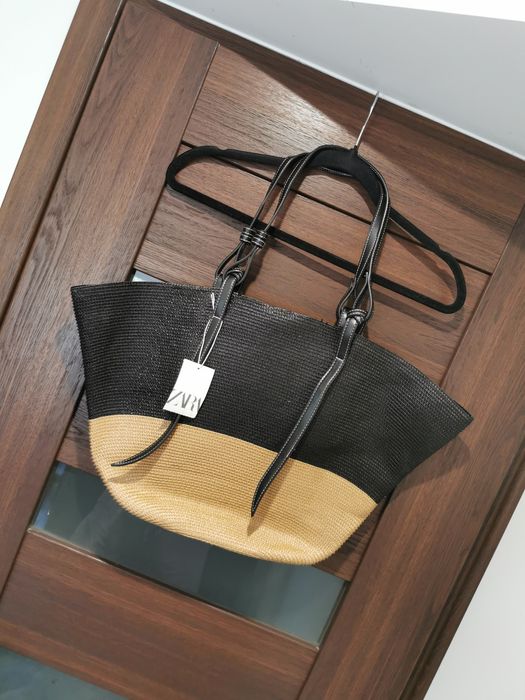 Duża torba Zara torebka kosz koszyk