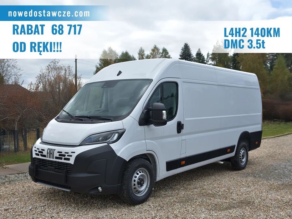 Fiat Ducato Maxi L4H2 140KM DMC 3.5t  L4H2 140KM DMC 3.5t | Furgon | Kamera cofania | Drzwi 270 stopni