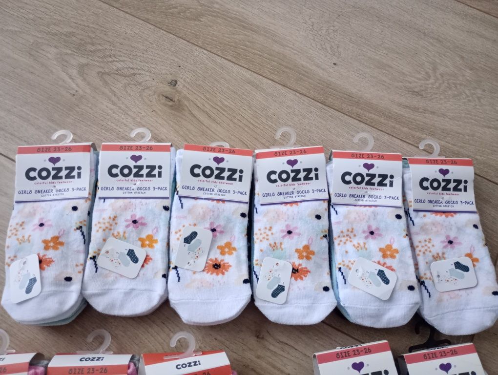 3 pak dziewczęcych skarpeteczek rozmiar 23/26