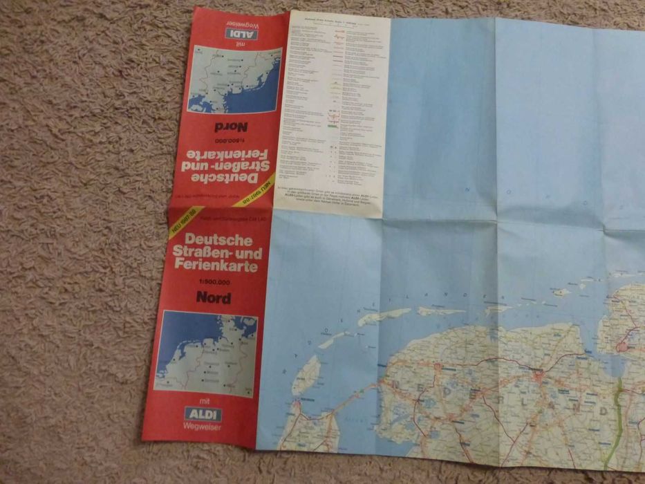 Mapa Niemcy Nord rok 1987/88 skala 1:500 000