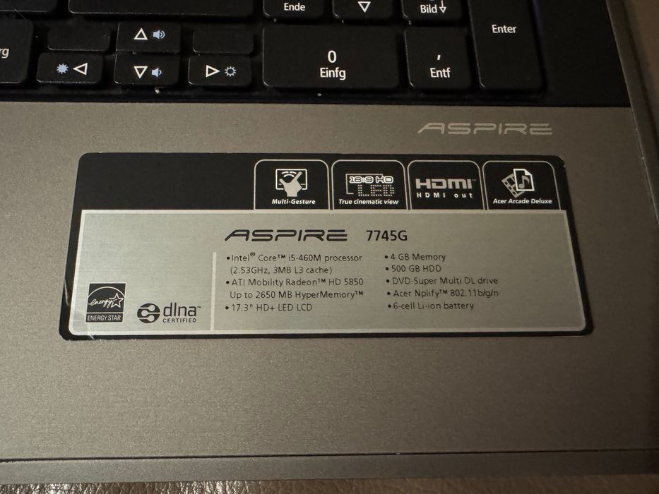 ноутбук Acer Aspire 7745G 17 дюймів