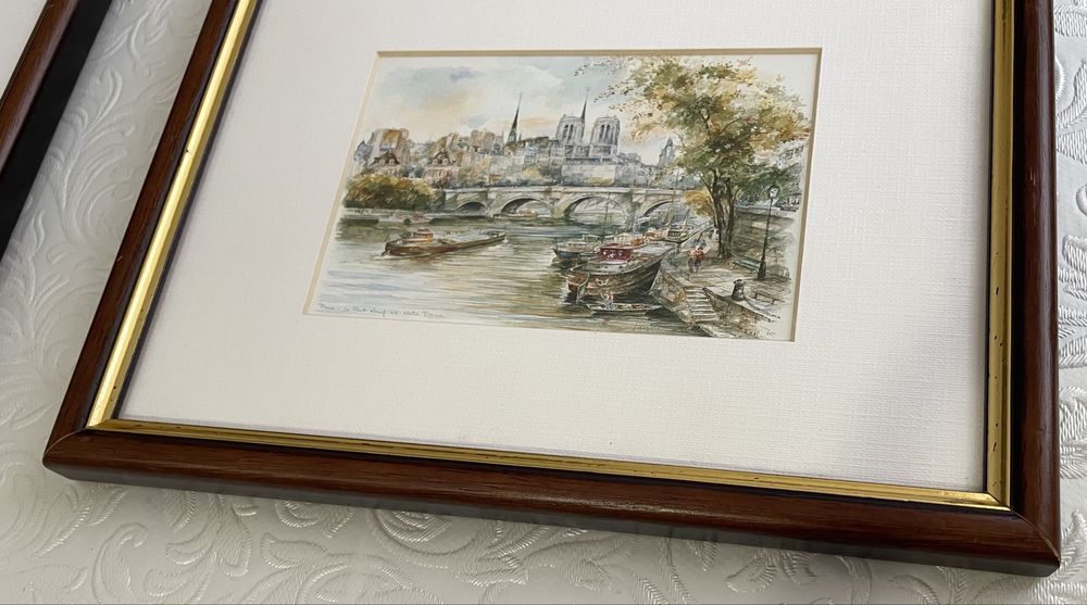 Conjunto de postais emoldurados de Paris