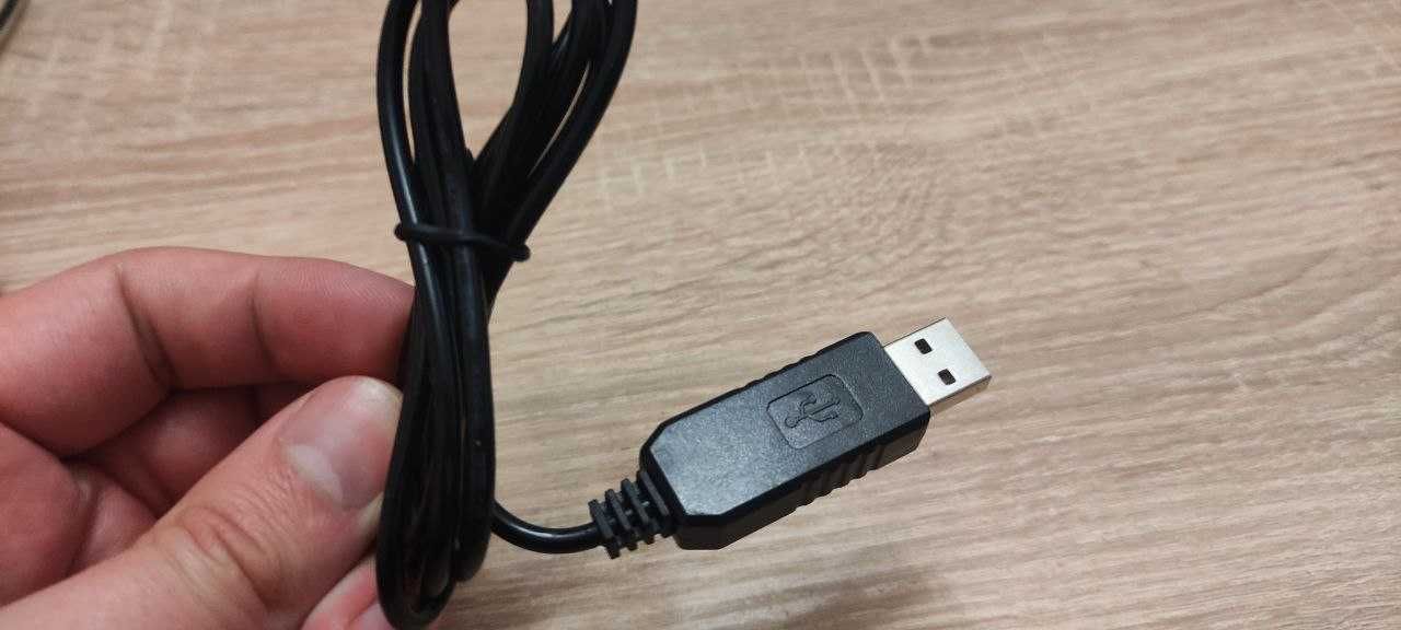 USB кабель DC 5.5x2.1 мм c преобразователем 5v на 12v для роутера