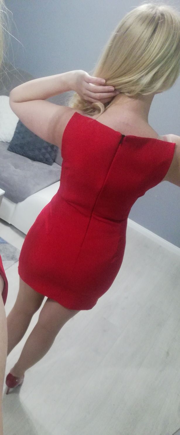 Czerwona sukienka 2w1