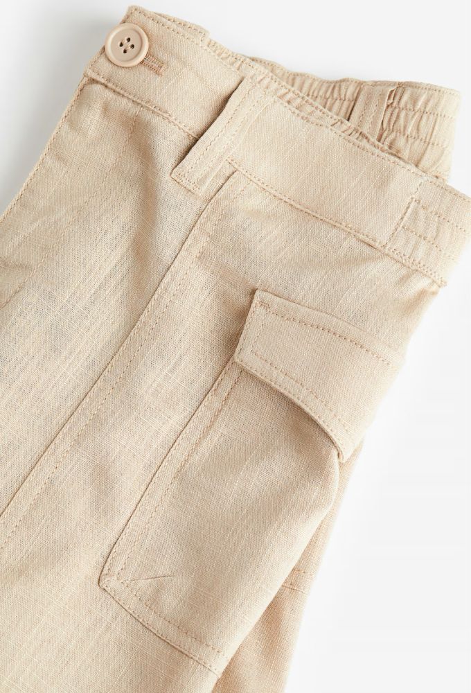 Szorty cargo wiskoza len 38 M H&M