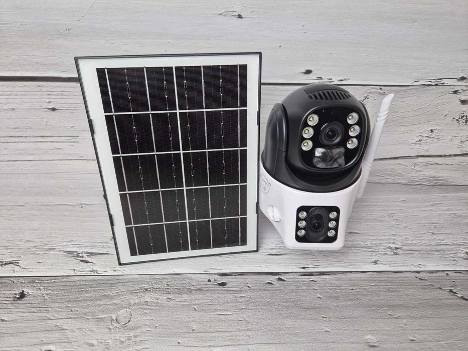 Promocja! Nowa kamera podwójna solarna 2w1 obrotowa WiFi + 2 x 4MP