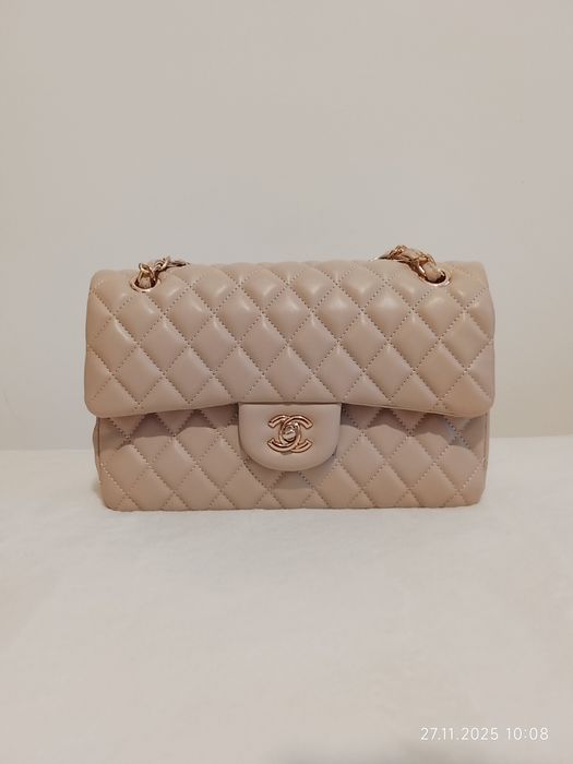 Torebka kopertówka    z łańcuchem złotym