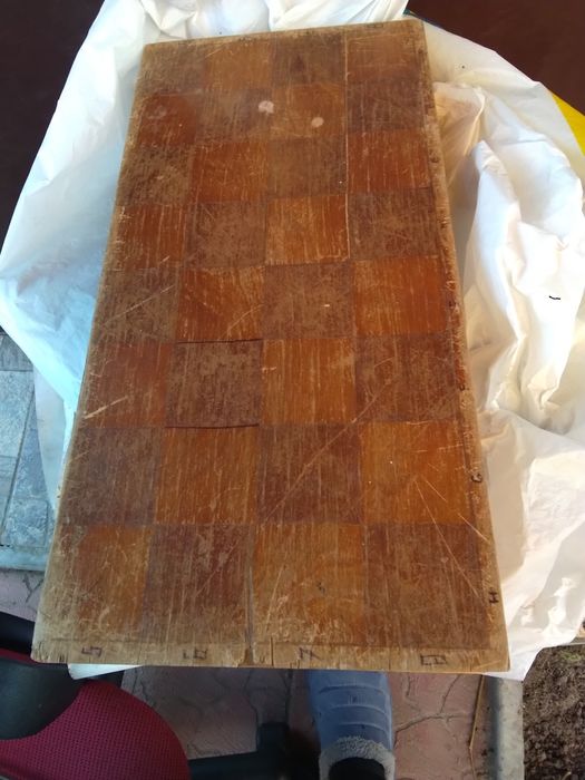 Дошка для гри в шашки б,в дерев'яна 1970 років,