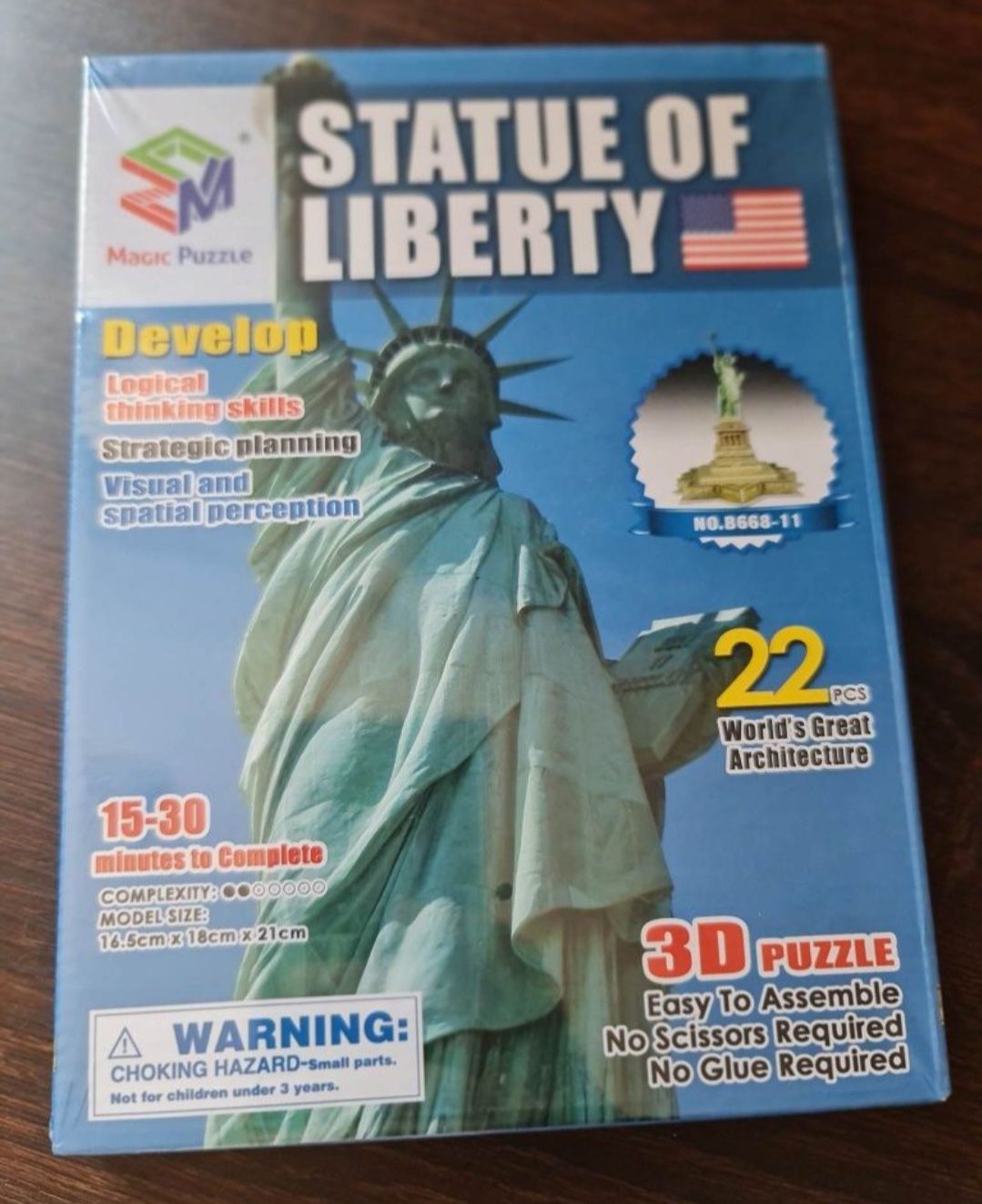 Puzzle 3D Statua wolności 22el. 48tknz