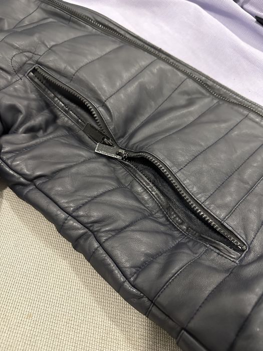 Шкіряна зимова чоловіча куртка