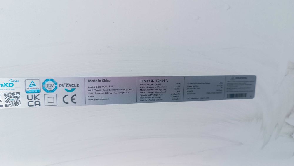 Panele fotowoltaiczne Jinko 475W Black Frame