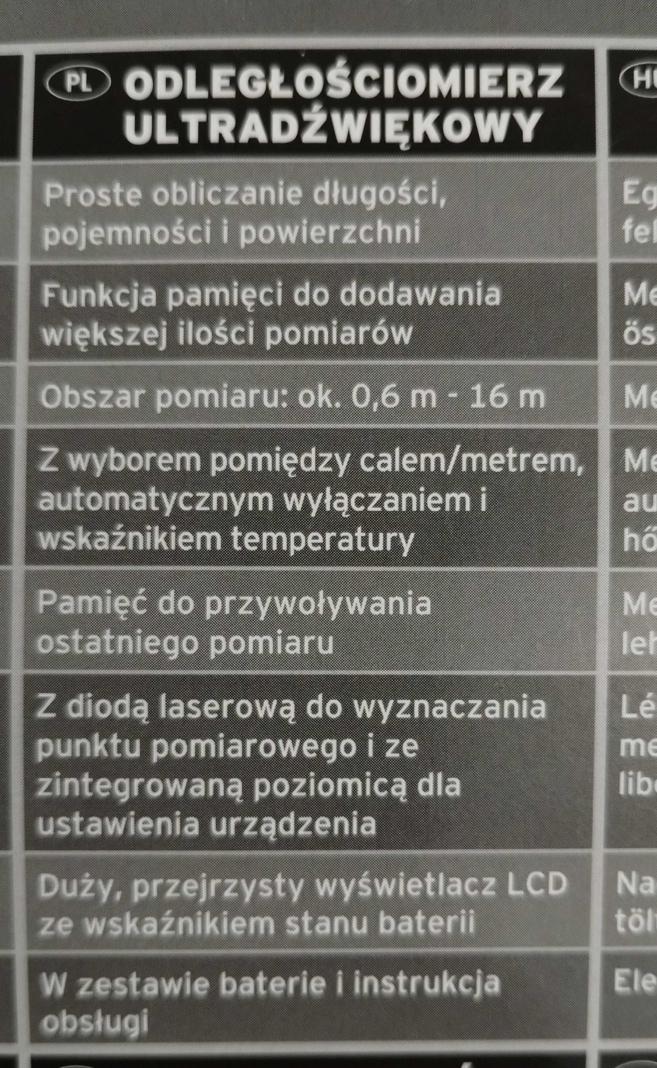 Odległościomierz ultradźwiękowy powerfix