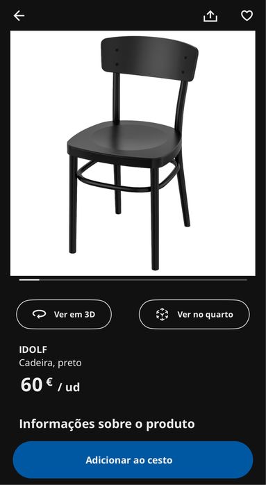 4 cadeiras Idolf IKEA