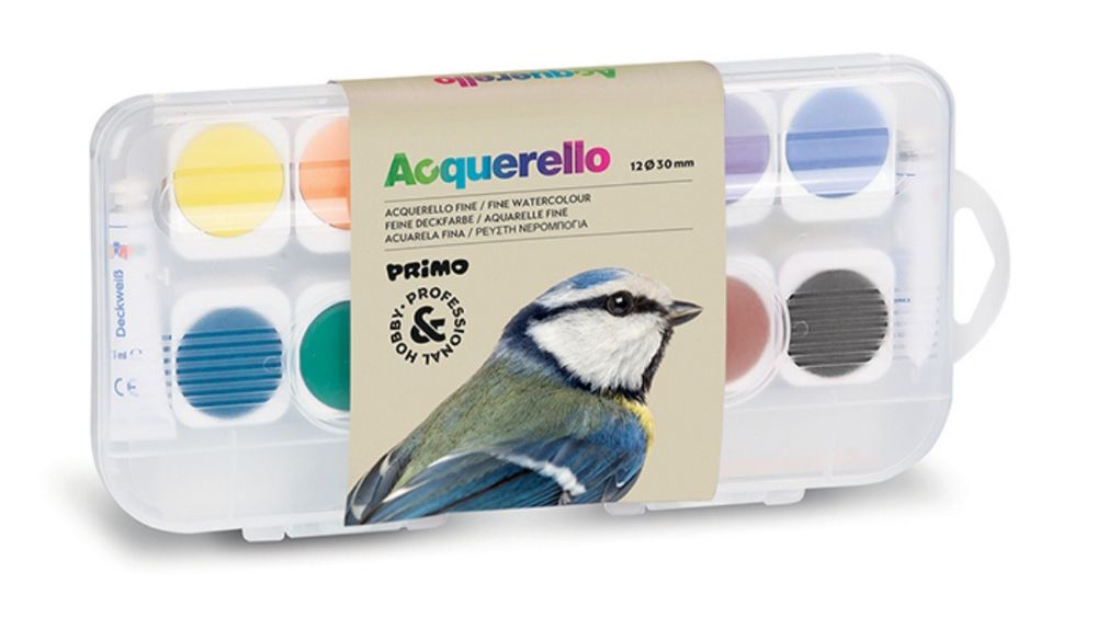 Farby akwarelowe w pastylkach 12 kolorów