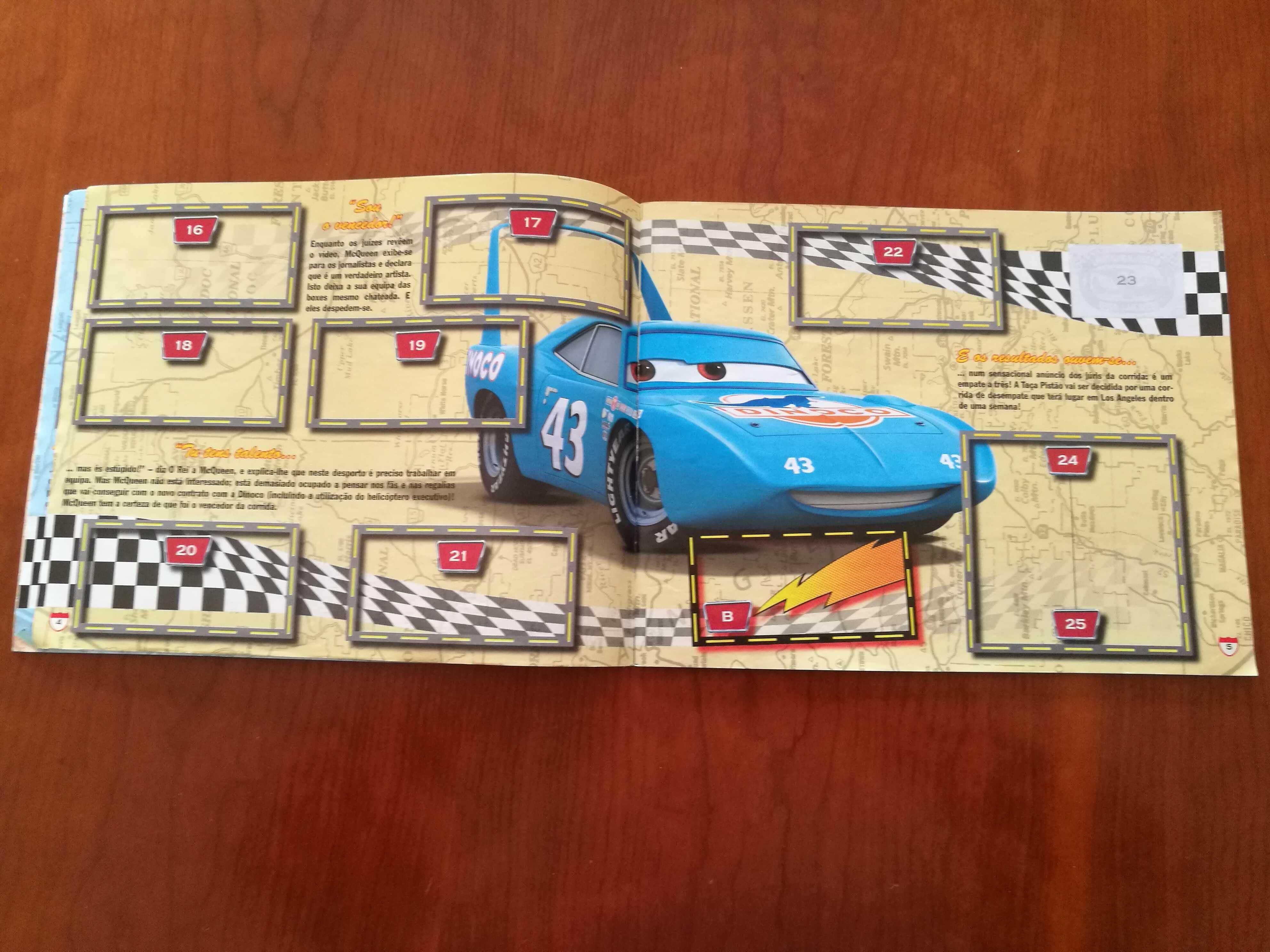 Caderneta "Carros" da Panini