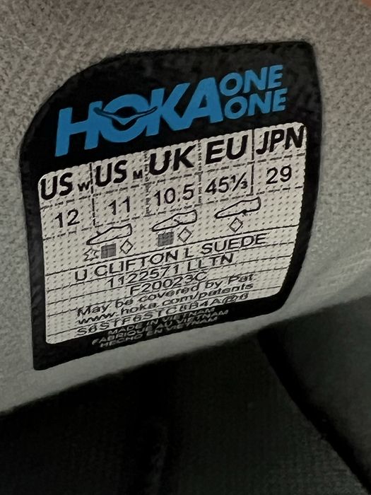 Кроссовки Hoka Clifton Suede замшеві Розмір 45 Original Взуття