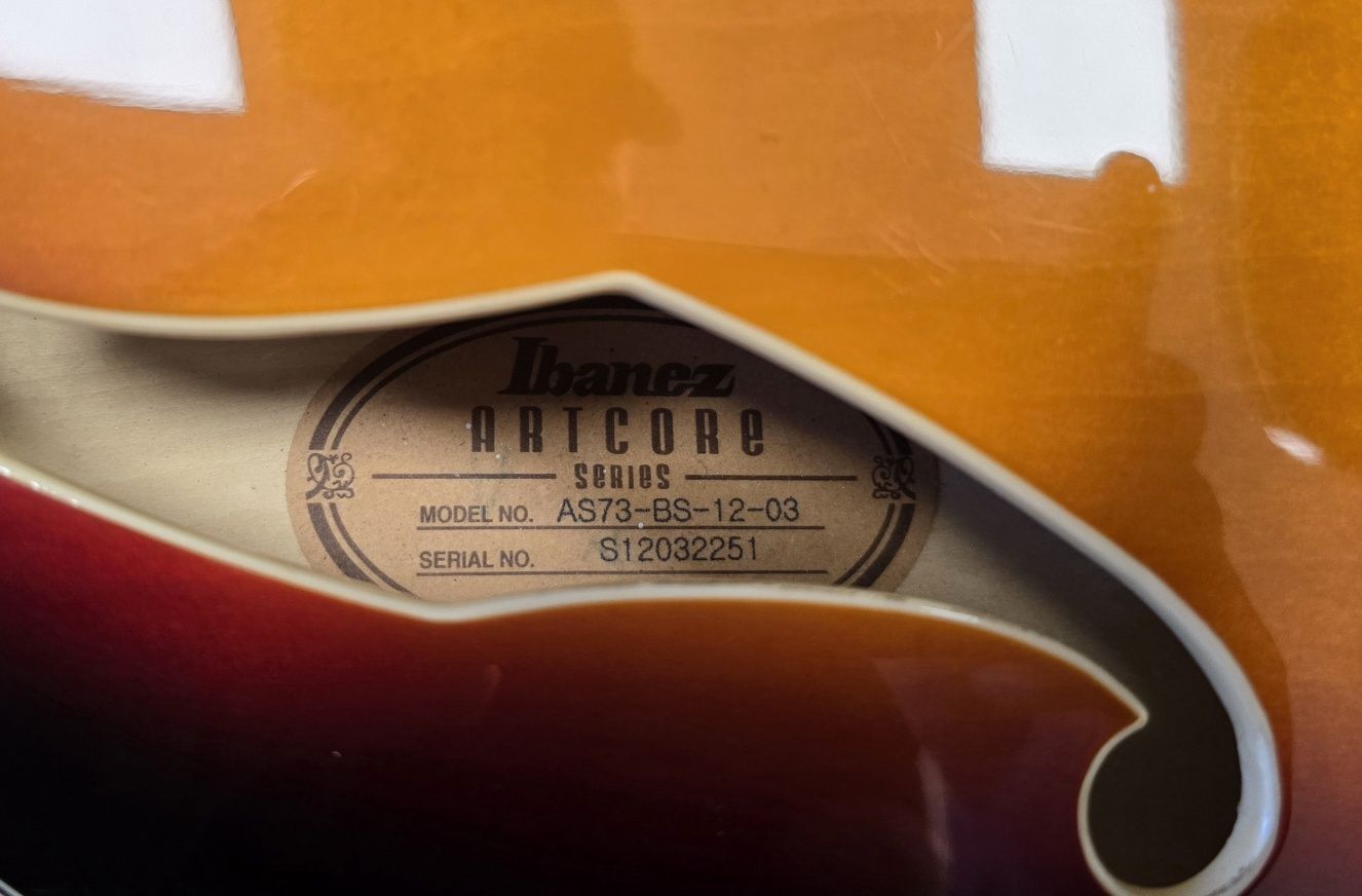 Gitara elektryczna Ibanez AS73 - BS Art Artcore Series, Korea 2012