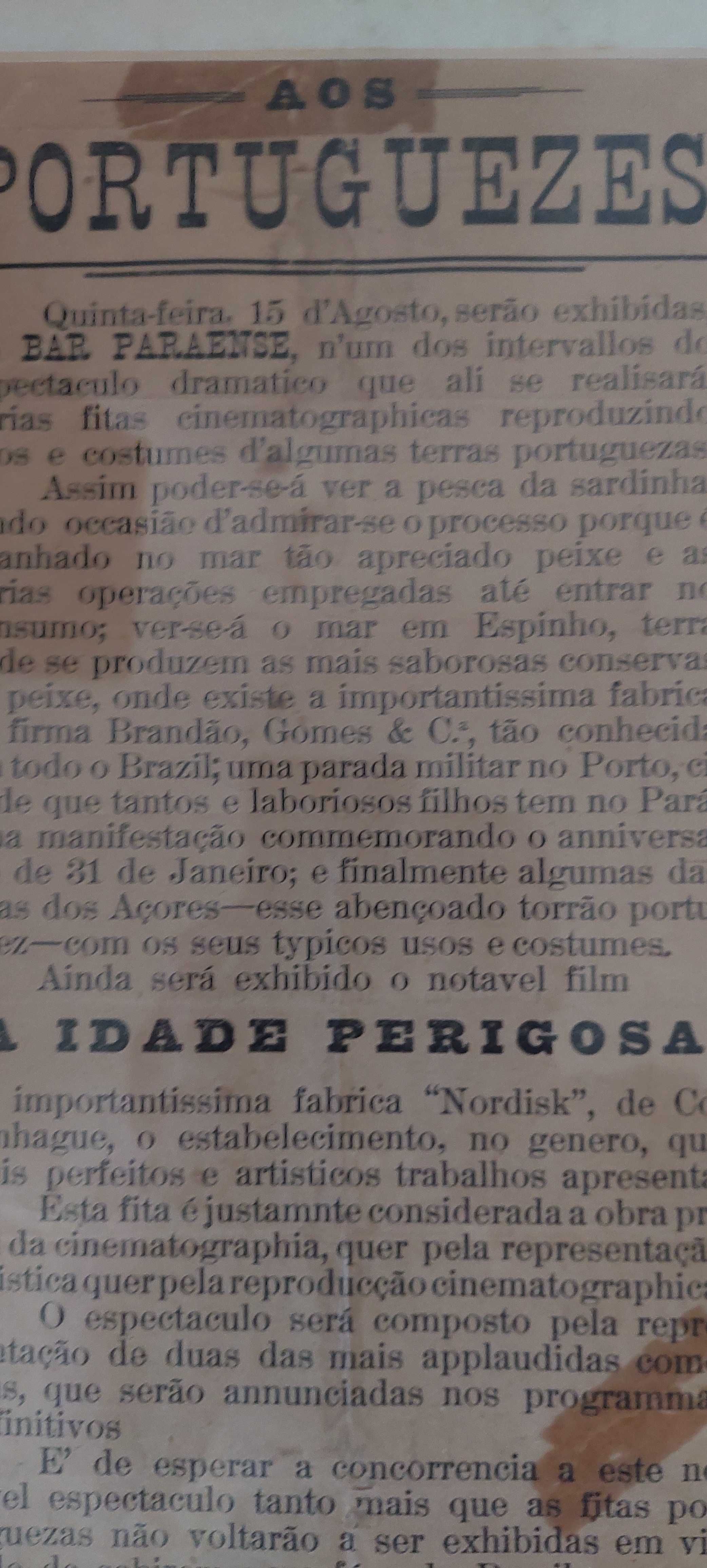 Cartaz sardinha cinema Brasil Espinho