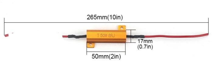 Нагрузочный резистор Canbus Обманка для Led ламп 10w 15w 25w 50w