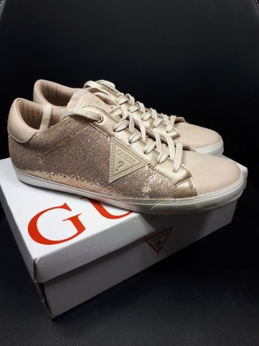 Sneakersy Guess Szampańskie brokat trampki 41 markowe buty