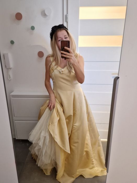 Ronald Joyce 44 2xl vintage długa sukienka suknia balowa slubna księżn