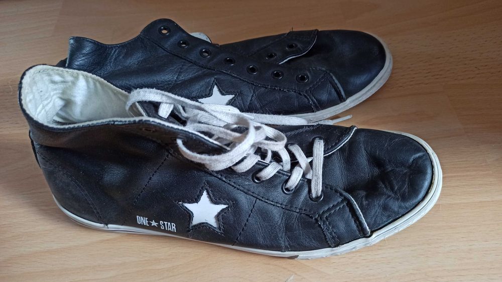 Trampki Converse unisex rozm.40 czarna skóra wysokie One Star