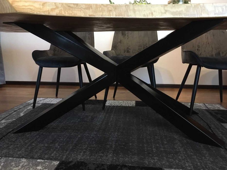 Nogi typu pająk z blatem Jesion