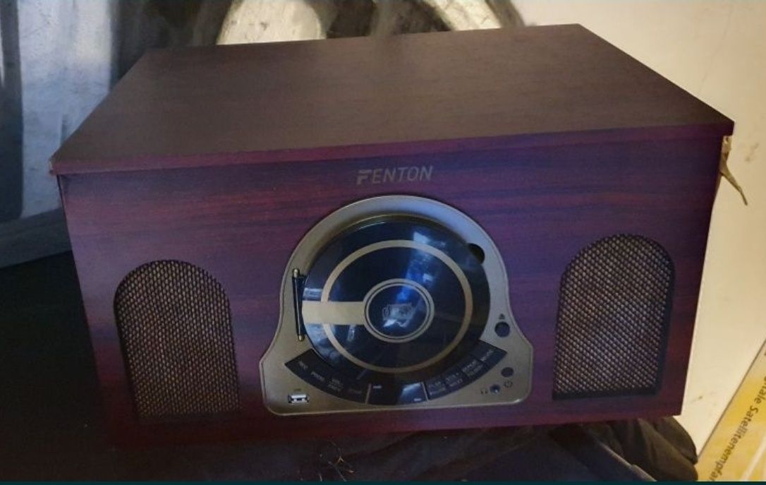 Gramofon styl retro usb wbudowane glośniki radio  usb aux