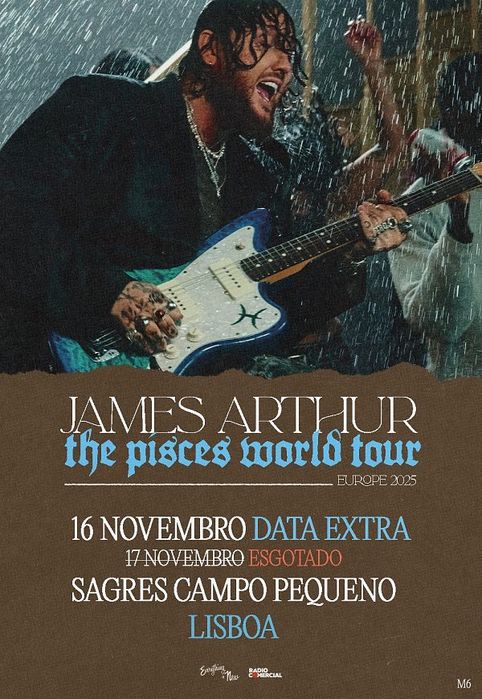 Bilhetes Concerto James Arthur 17/11